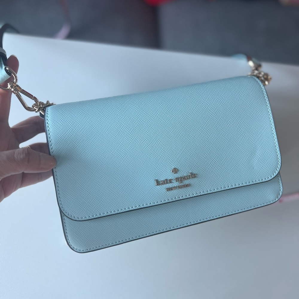 kate spade Powder Blue Crossbody with Gold Chain - Picture 2 of 3